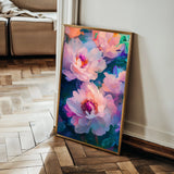 Floral 1548 Canvas Art 18" x 24" / 45 x 60 cm / Black