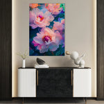 Floral 1548 Canvas Art 18" x 24" / 45 x 60 cm / Black
