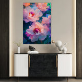 Floral 1548 Canvas Art 18" x 24" / 45 x 60 cm / Black