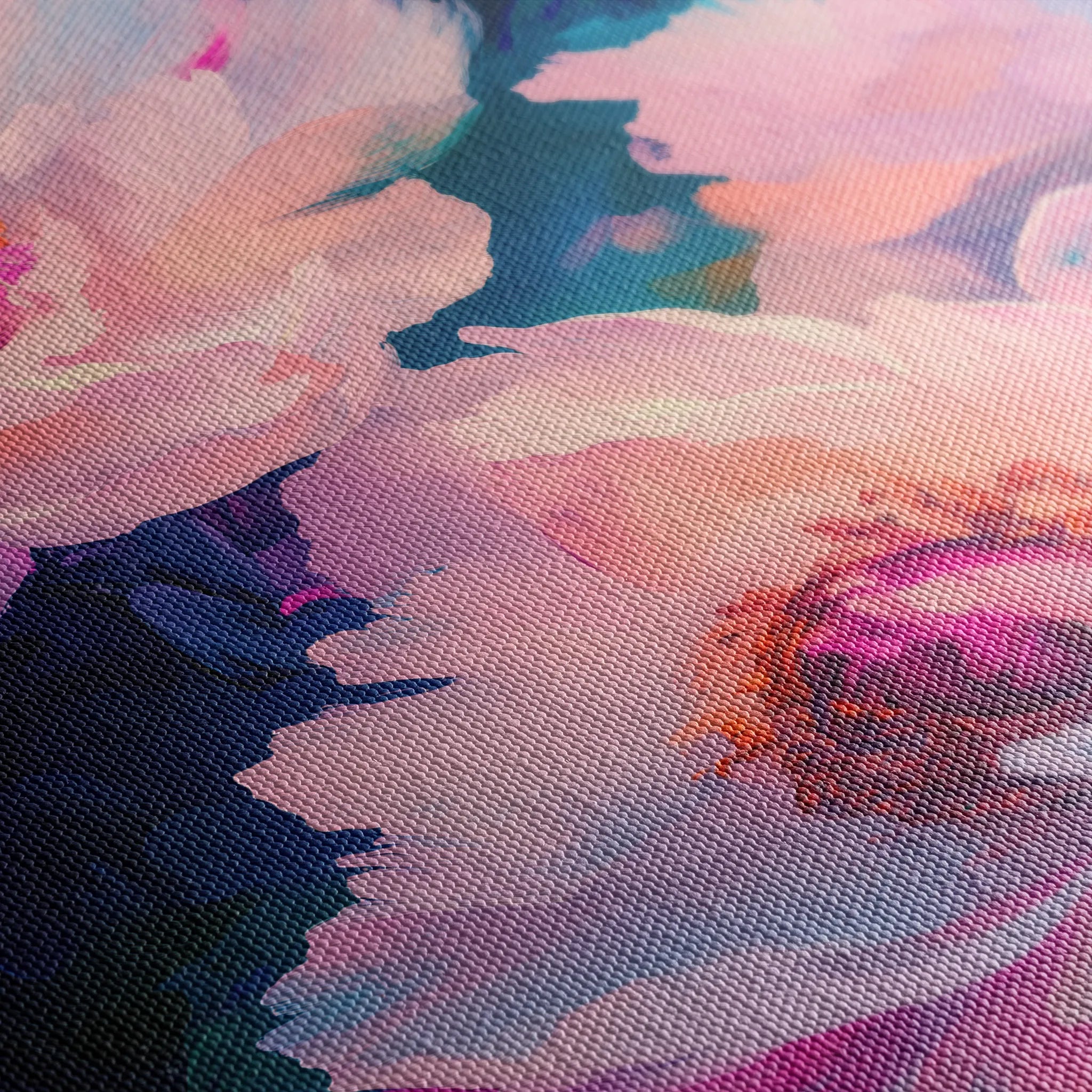 Floral 1548 Canvas Art 18" x 24" / 45 x 60 cm / Black