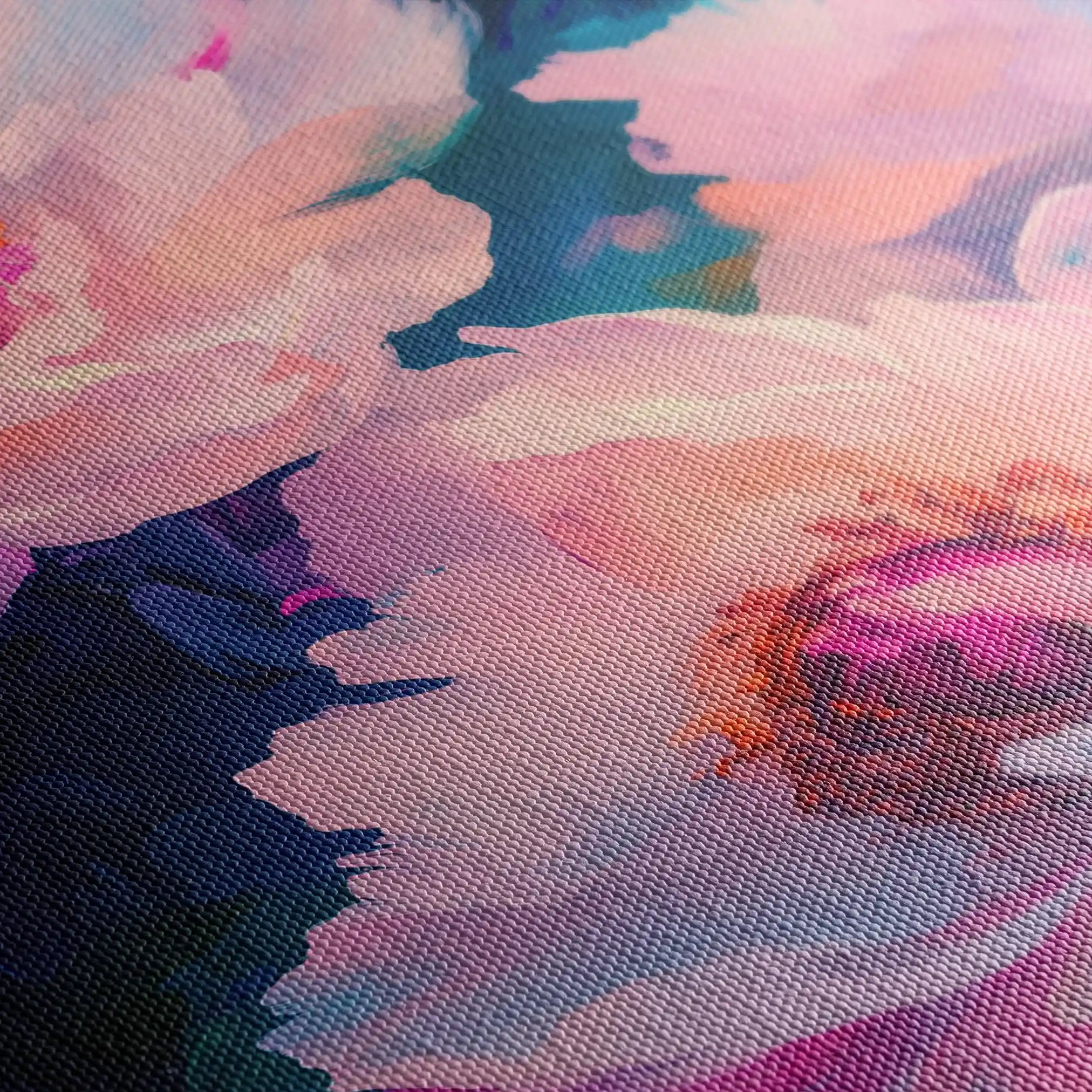 Floral 1548 Canvas Art 60 x 40 cm / Black