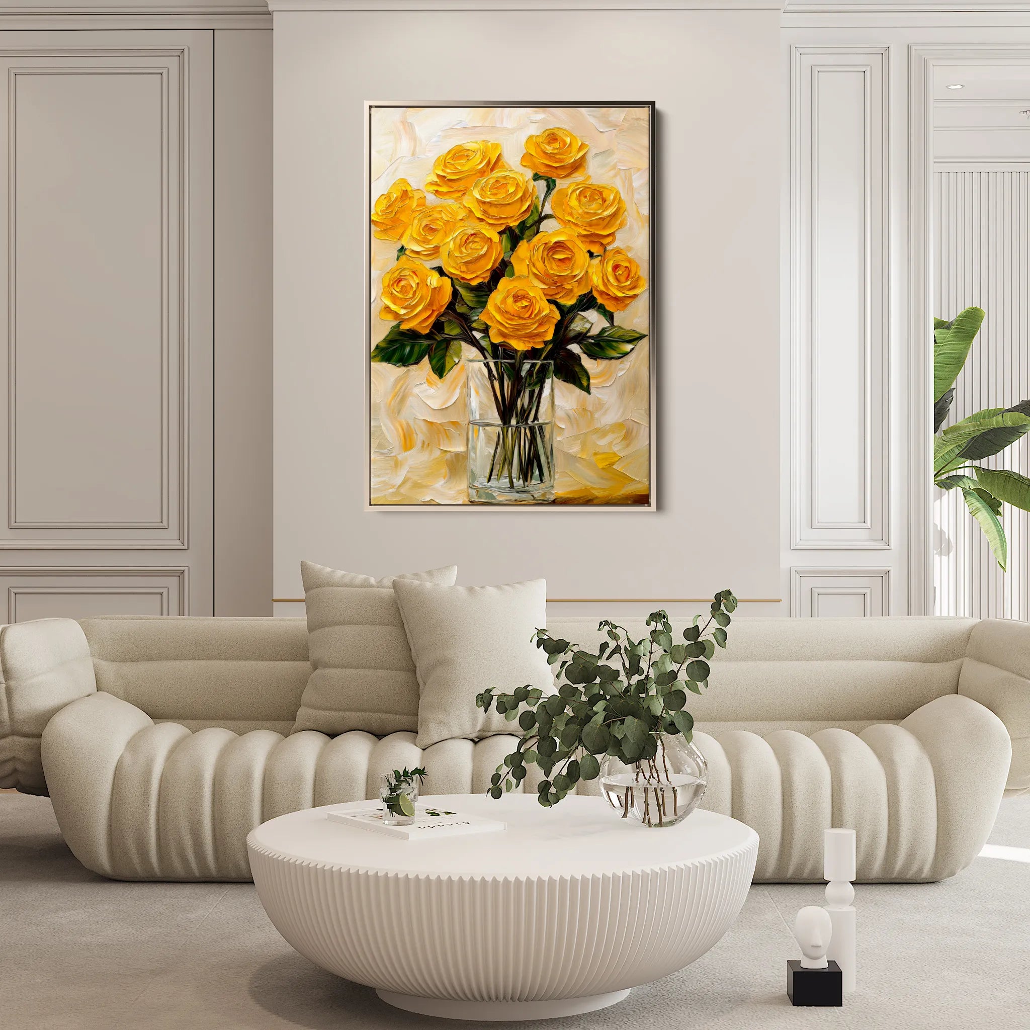 Floral 1549 Canvas Art 18" x 24" / 45 x 60 cm / Black