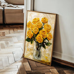 Floral 1549 Canvas Art 18" x 24" / 45 x 60 cm / Black