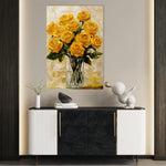 Floral 1549 Canvas Art 18" x 24" / 45 x 60 cm / Black