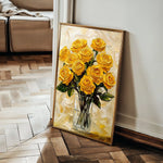 Floral 1549 Canvas Art 60 x 40 cm / Black