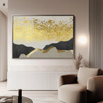 Abstract 155 Canvas Art 18" x 24" / 45 x 60 cm / Black