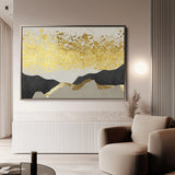Abstract 155 Canvas Art 18" x 24" / 45 x 60 cm / Black