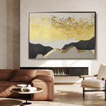Abstract 155 Canvas Art 18" x 24" / 45 x 60 cm / Black