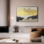Abstract 155 Canvas Art 18" x 24" / 45 x 60 cm / Black