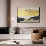 Abstract 155 Canvas Art 18" x 24" / 45 x 60 cm / Black