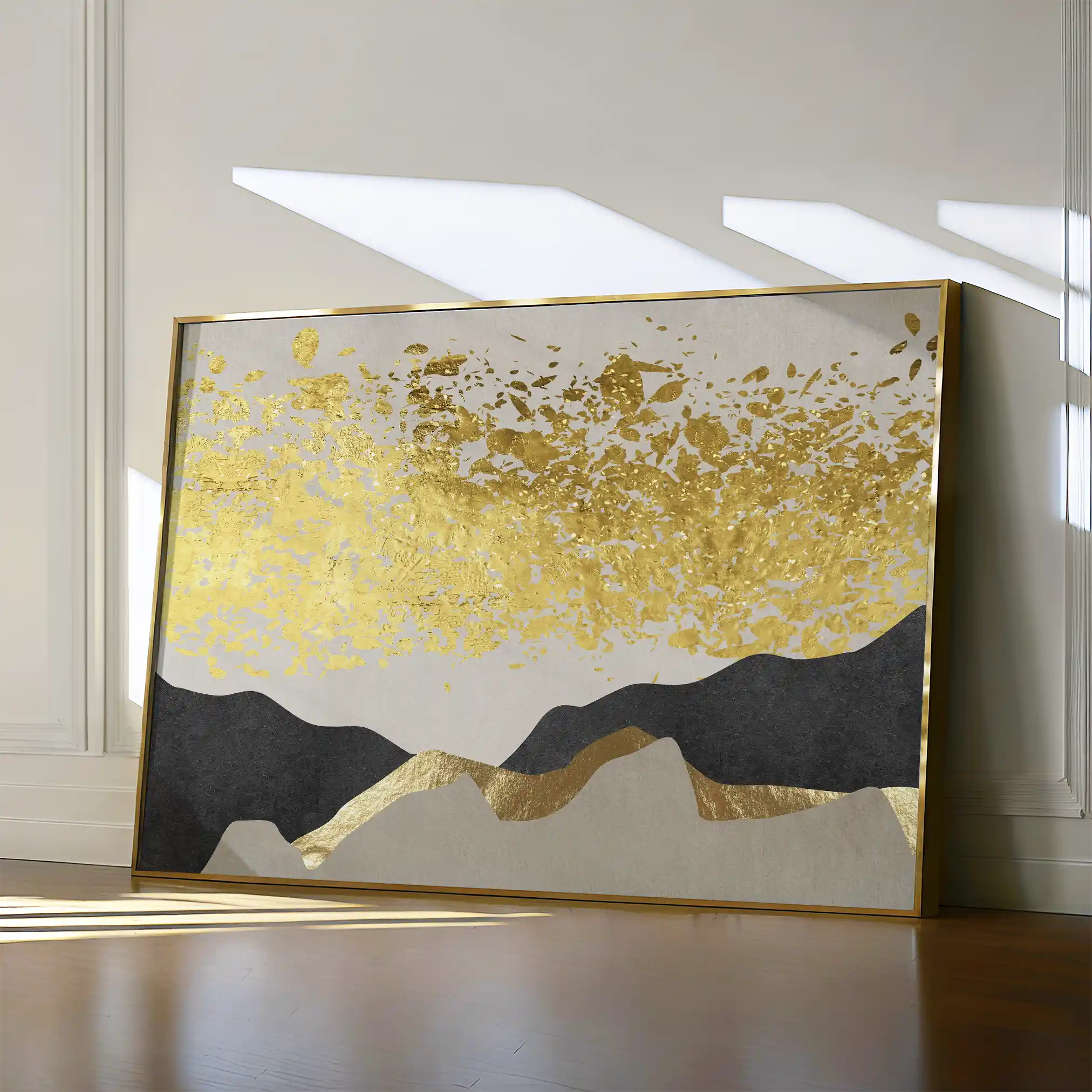 Abstract 155 Canvas Art 60 x 40 cm / Black