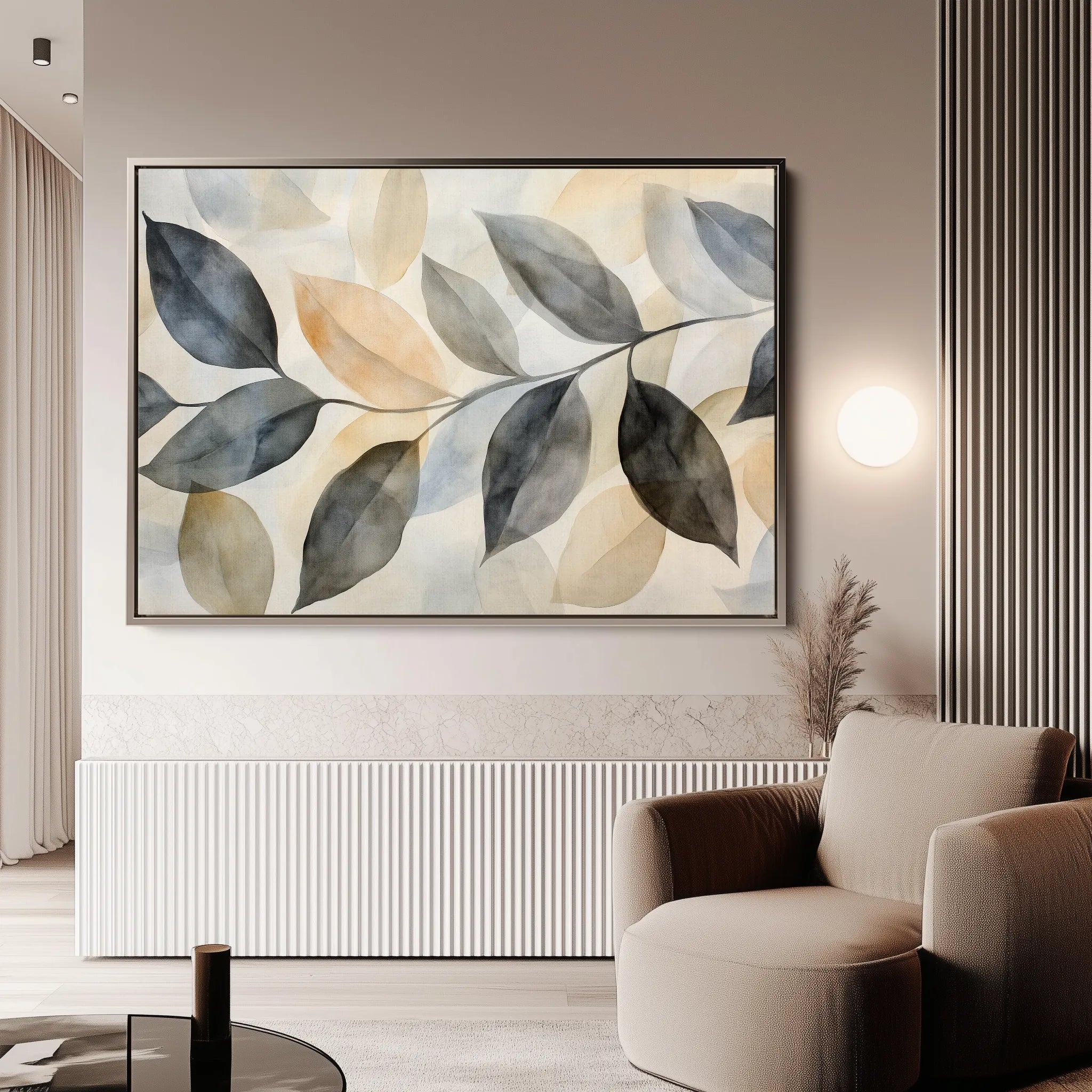 Boho 155 Canvas Art 18" x 24" / 45 x 60 cm / Black