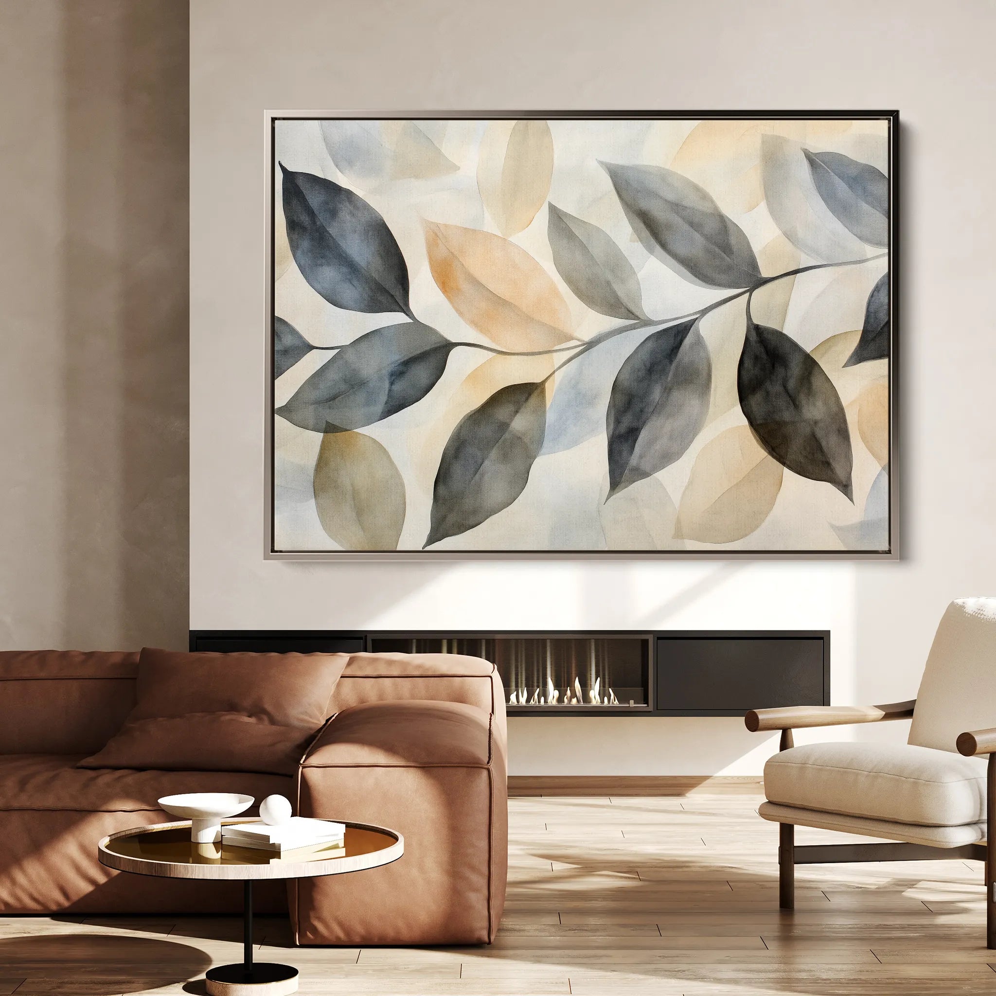 Boho 155 Canvas Art 18" x 24" / 45 x 60 cm / Black