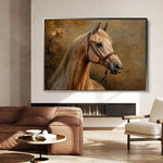 Horses 155 Canvas Art 60 x 40 cm / Black