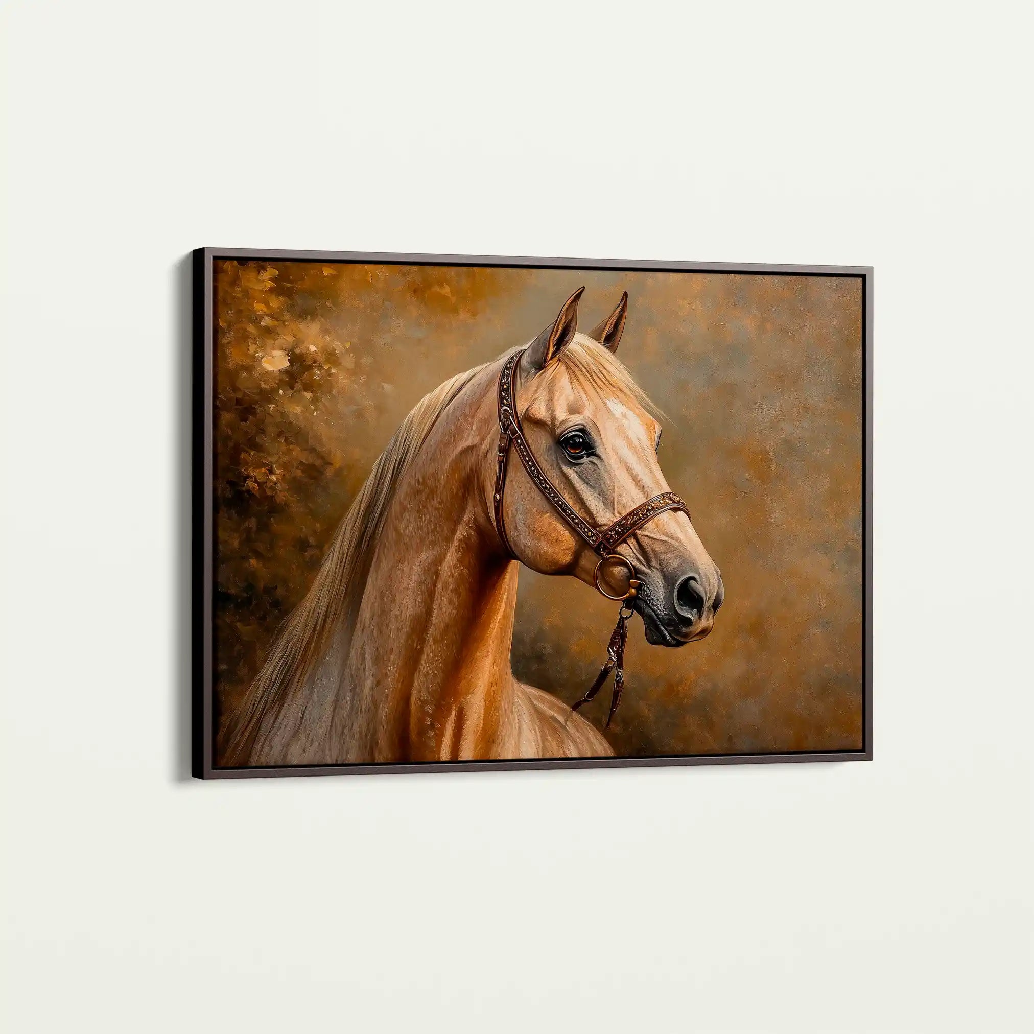 Horses 155 Canvas Art 60 x 40 cm / Black
