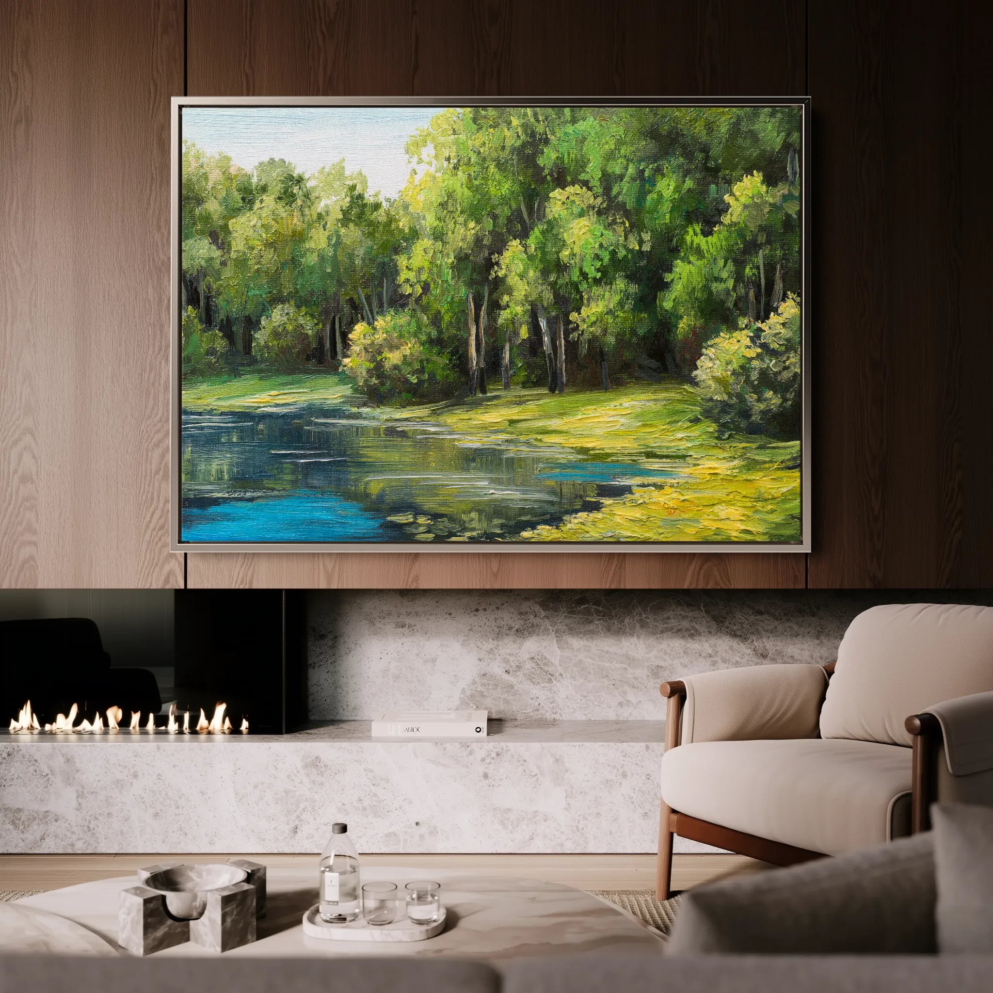 Landscape 155 Canvas Art 18" x 24" / 45 x 60 cm / Black