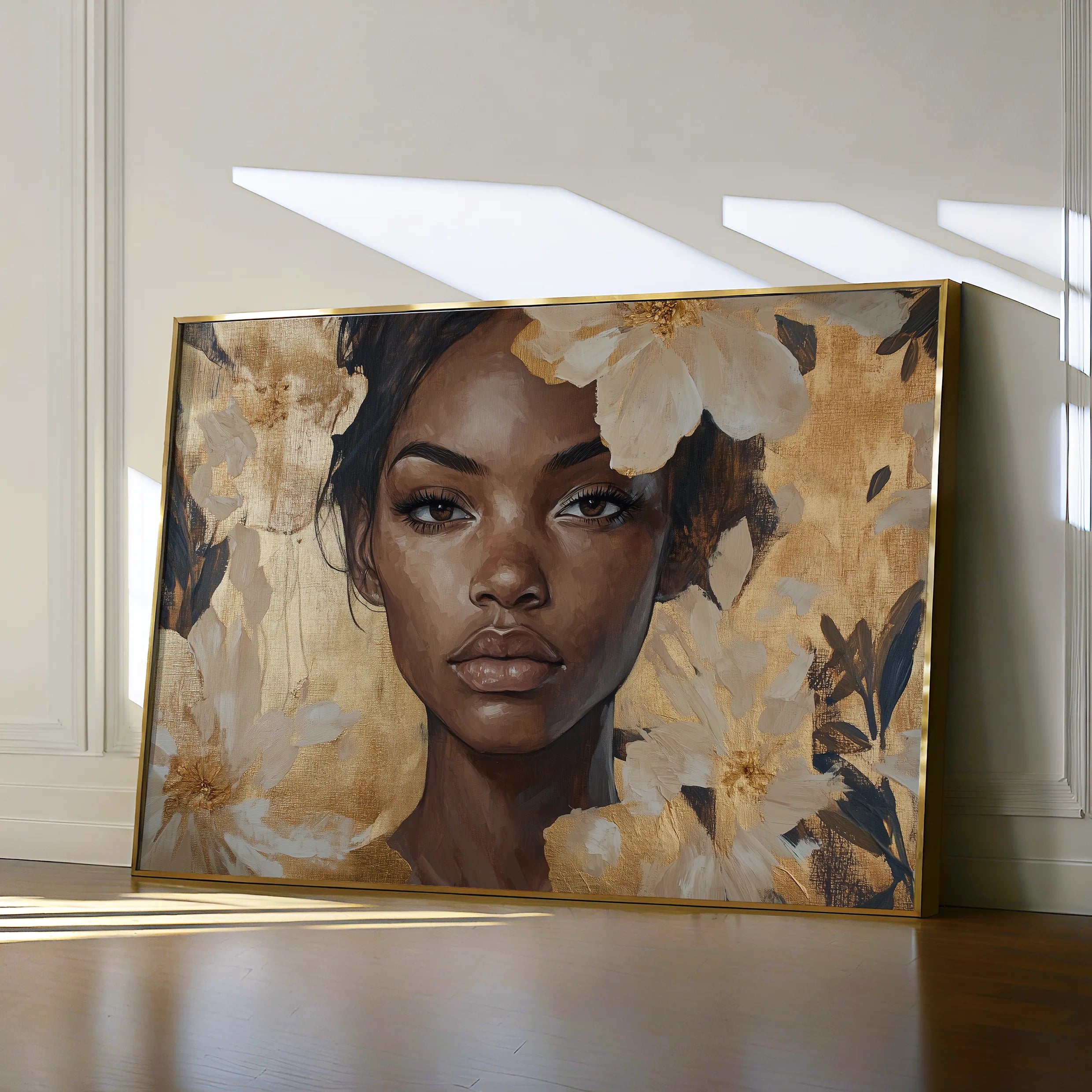 Portrait 155 Canvas Art 18" x 24" / 45 x 60 cm / Black