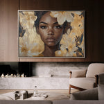 Portrait 155 Canvas Art 18" x 24" / 45 x 60 cm / Black