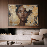 Portrait 155 Canvas Art 18" x 24" / 45 x 60 cm / Black