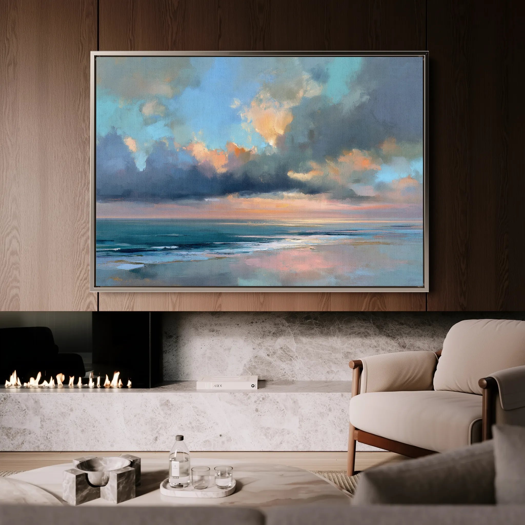 Abstract 1550 Canvas Art 18" x 24" / 45 x 60 cm / Black