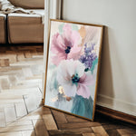 Floral 1551 Canvas Art 18" x 24" / 45 x 60 cm / Black