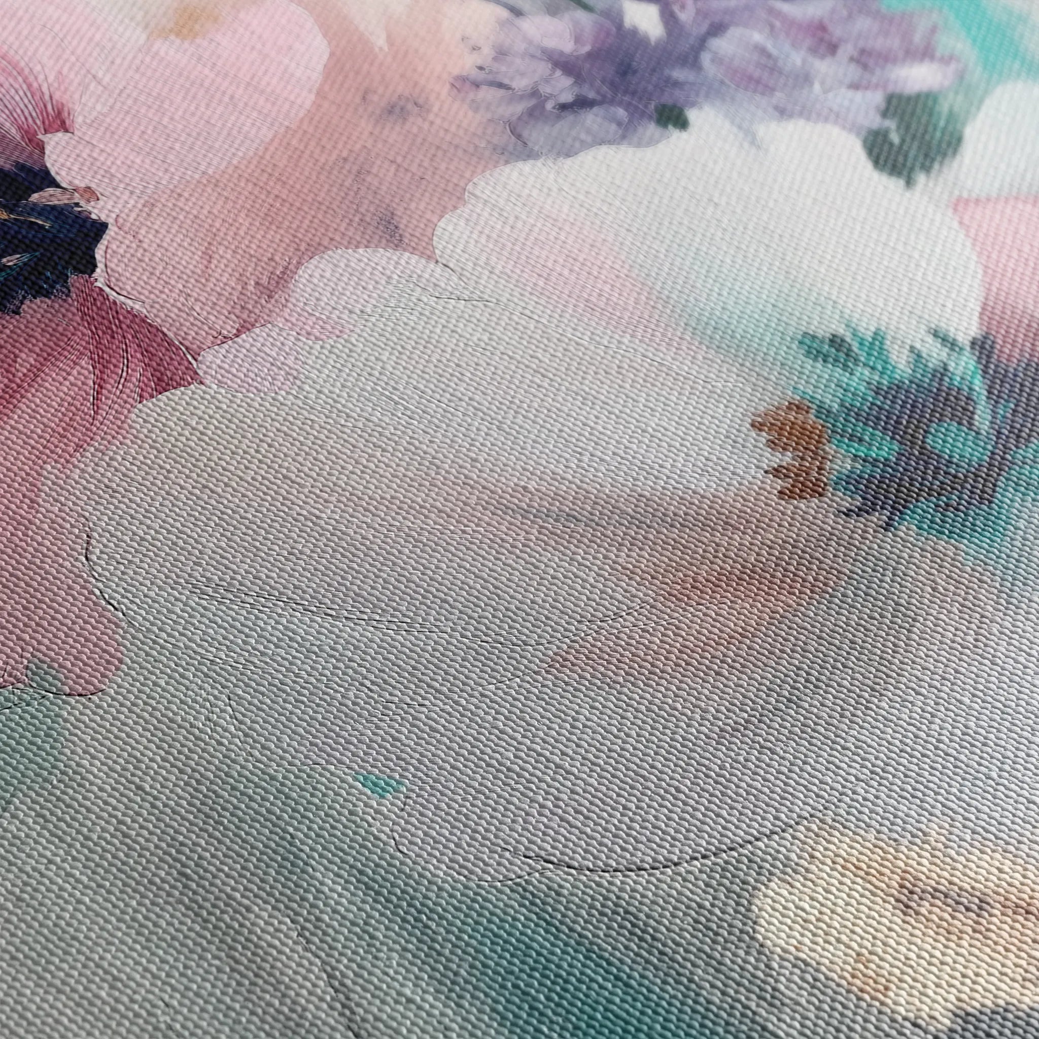 Floral 1551 Canvas Art 18" x 24" / 45 x 60 cm / Black