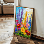Floral 1552 Canvas Art 18" x 24" / 45 x 60 cm / Black
