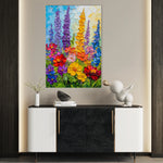Floral 1552 Canvas Art 18" x 24" / 45 x 60 cm / Black