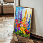 Floral 1552 Canvas Art 60 x 40 cm / Black