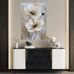 Floral 1553 Canvas Art 60 x 40 cm / Black