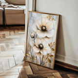 Floral 1554 Canvas Art 18" x 24" / 45 x 60 cm / Black