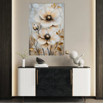 Floral 1554 Canvas Art 18" x 24" / 45 x 60 cm / Black