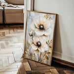 Floral 1554 Canvas Art 60 x 40 cm / Black