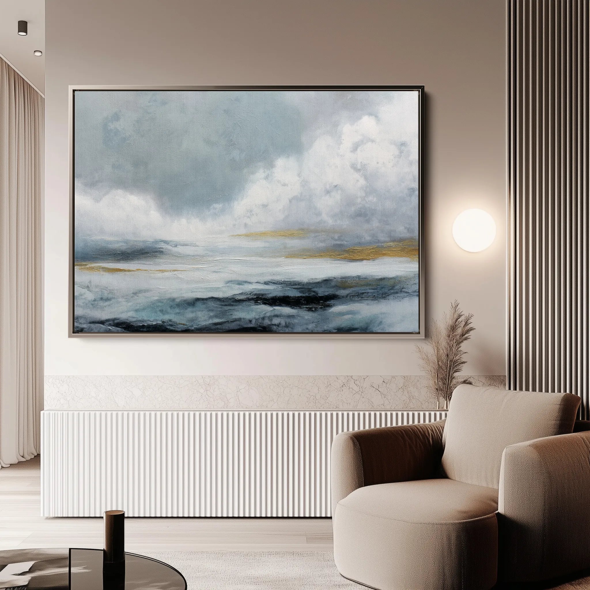 Abstract 1555 Canvas Art 18" x 24" / 45 x 60 cm / Black