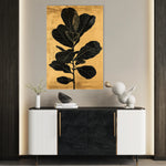 Floral 1556 Canvas Art 18" x 24" / 45 x 60 cm / Black