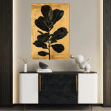 Floral 1556 Canvas Art 18" x 24" / 45 x 60 cm / Black