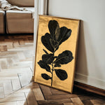 Floral 1556 Canvas Art 60 x 40 cm / Black