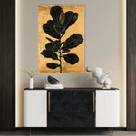 Floral 1556 Canvas Art 60 x 40 cm / Black