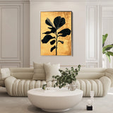 Floral 1557 Canvas Art 18" x 24" / 45 x 60 cm / Black