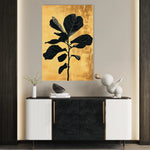 Floral 1557 Canvas Art 18" x 24" / 45 x 60 cm / Black