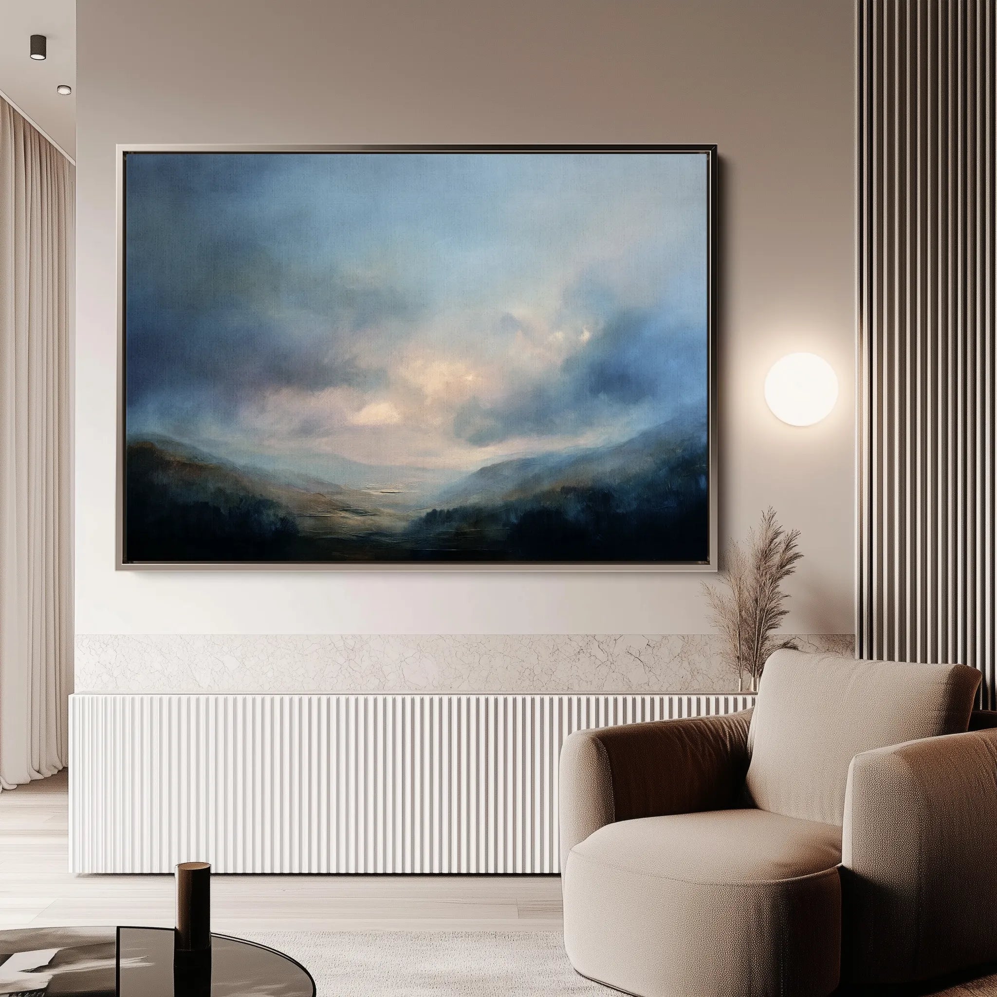 Abstract 1558 Canvas Art 18" x 24" / 45 x 60 cm / Black