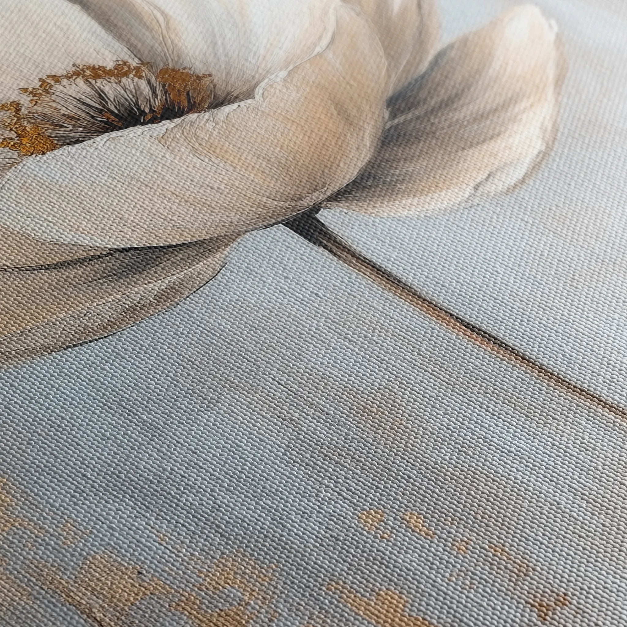 Floral 1558 Canvas Art 18" x 24" / 45 x 60 cm / Black