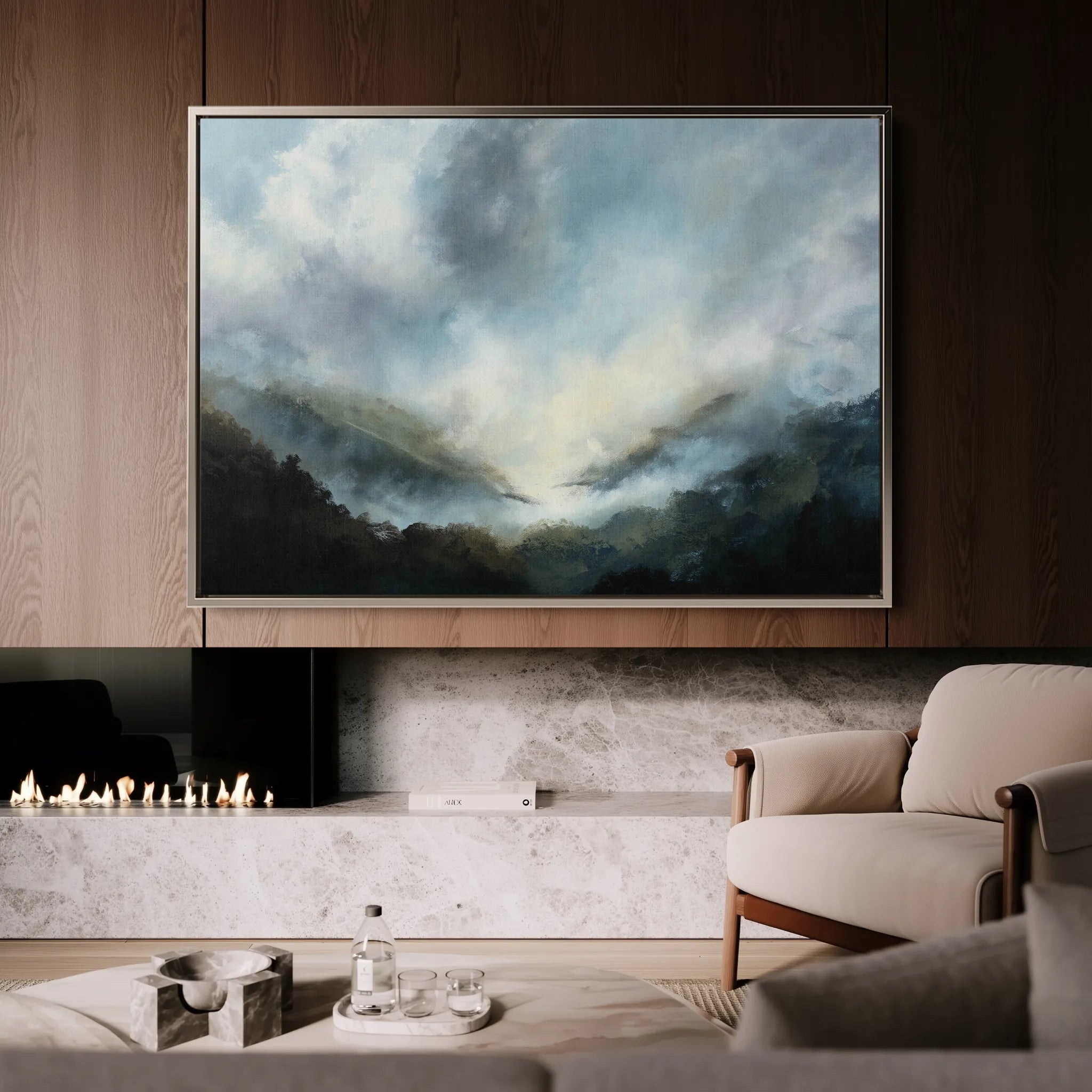 Abstract 1559 Canvas Art 18" x 24" / 45 x 60 cm / Black