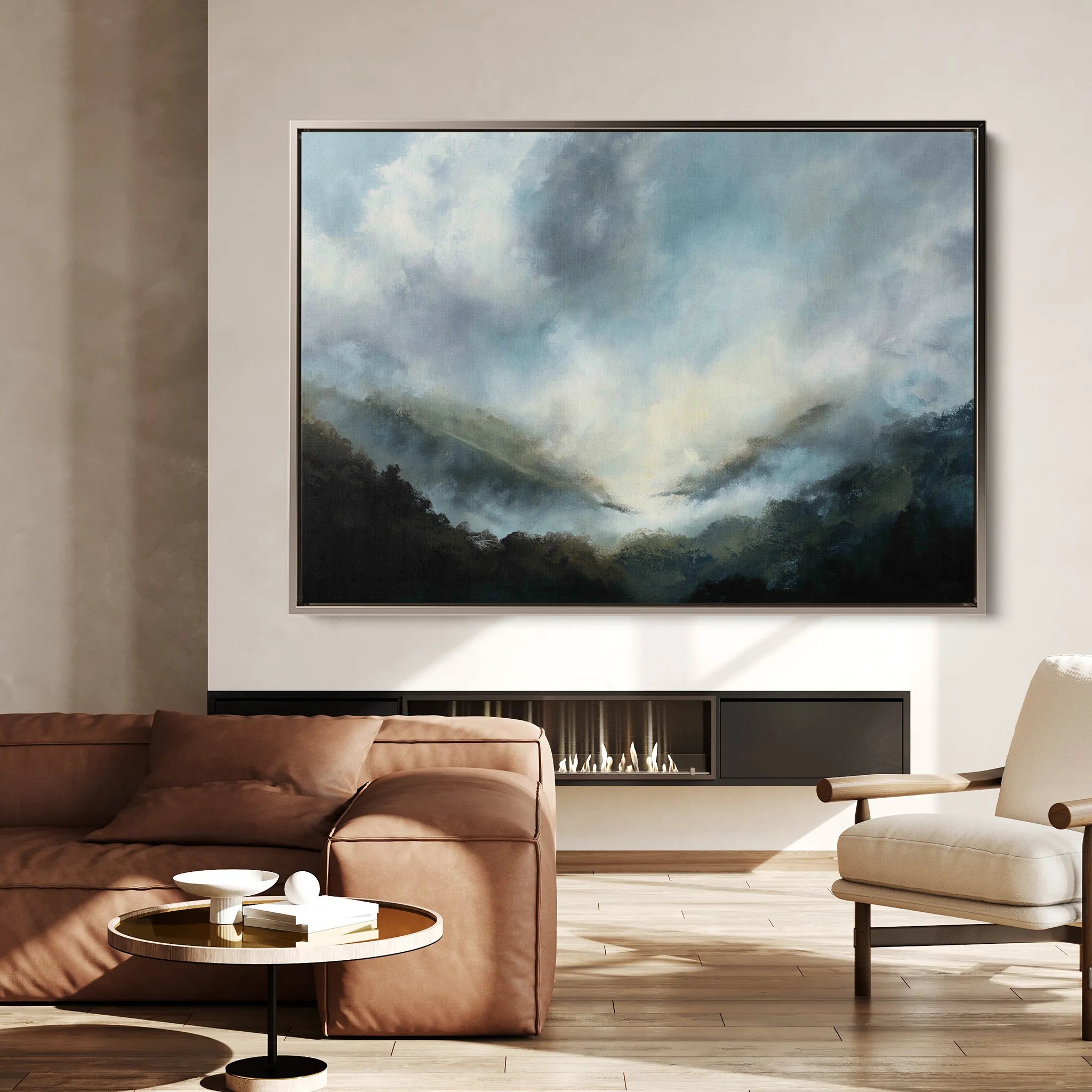 Abstract 1559 Canvas Art 18" x 24" / 45 x 60 cm / Black
