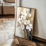 Floral 156 Canvas Art 18" x 24" / 45 x 60 cm / Black