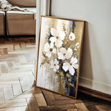 Floral 156 Canvas Art 18" x 24" / 45 x 60 cm / Black
