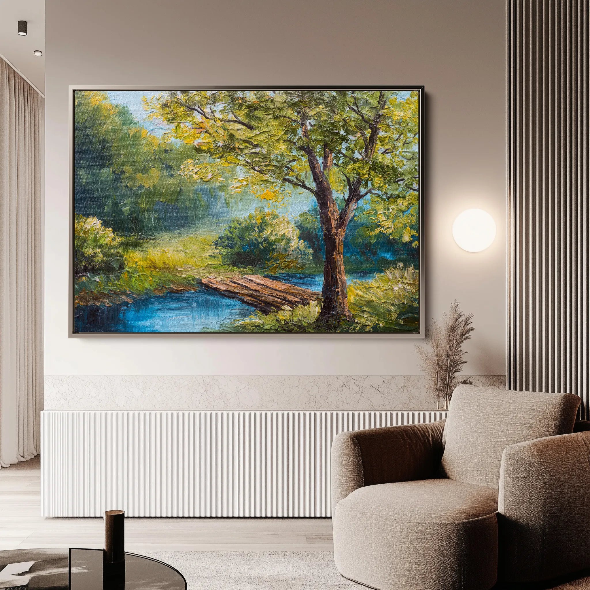 Landscape 156 Canvas Art 18" x 24" / 45 x 60 cm / Black