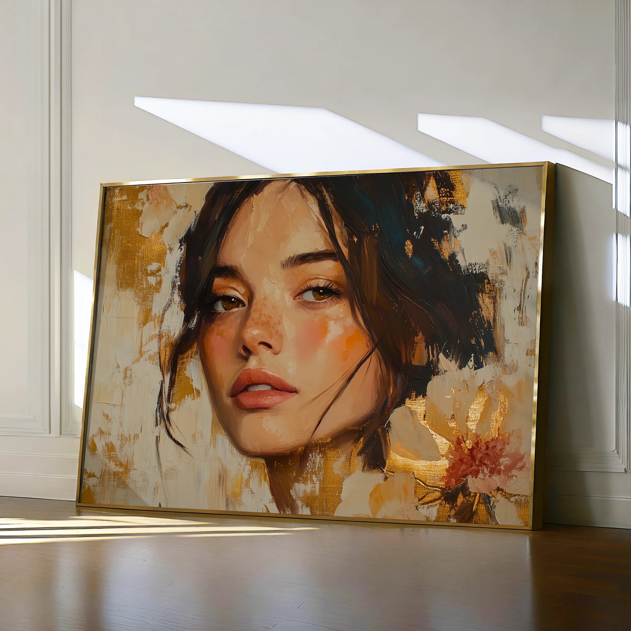 Portrait 156 Canvas Art 18" x 24" / 45 x 60 cm / Black