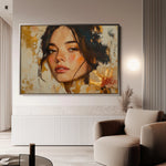 Portrait 156 Canvas Art 18" x 24" / 45 x 60 cm / Black