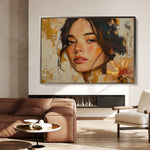 Portrait 156 Canvas Art 18" x 24" / 45 x 60 cm / Black